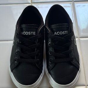 Lacoste Black Sneakers with White Soles
